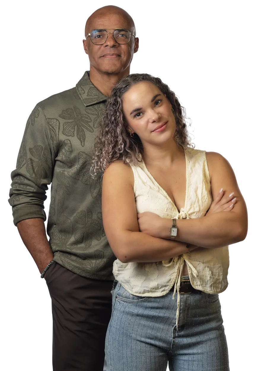 Eddy en Nika van Two On Point, vader en dochter